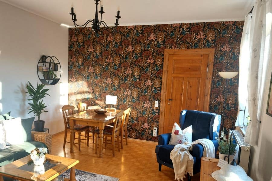 Wohnzimmer der Ferienwohnung Weinbergblick