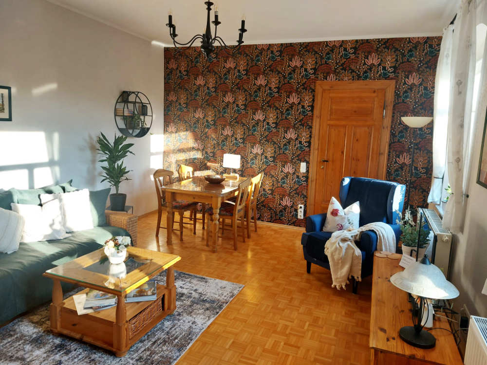 Wohnzimmer der Ferienwohnung Weinbergblick